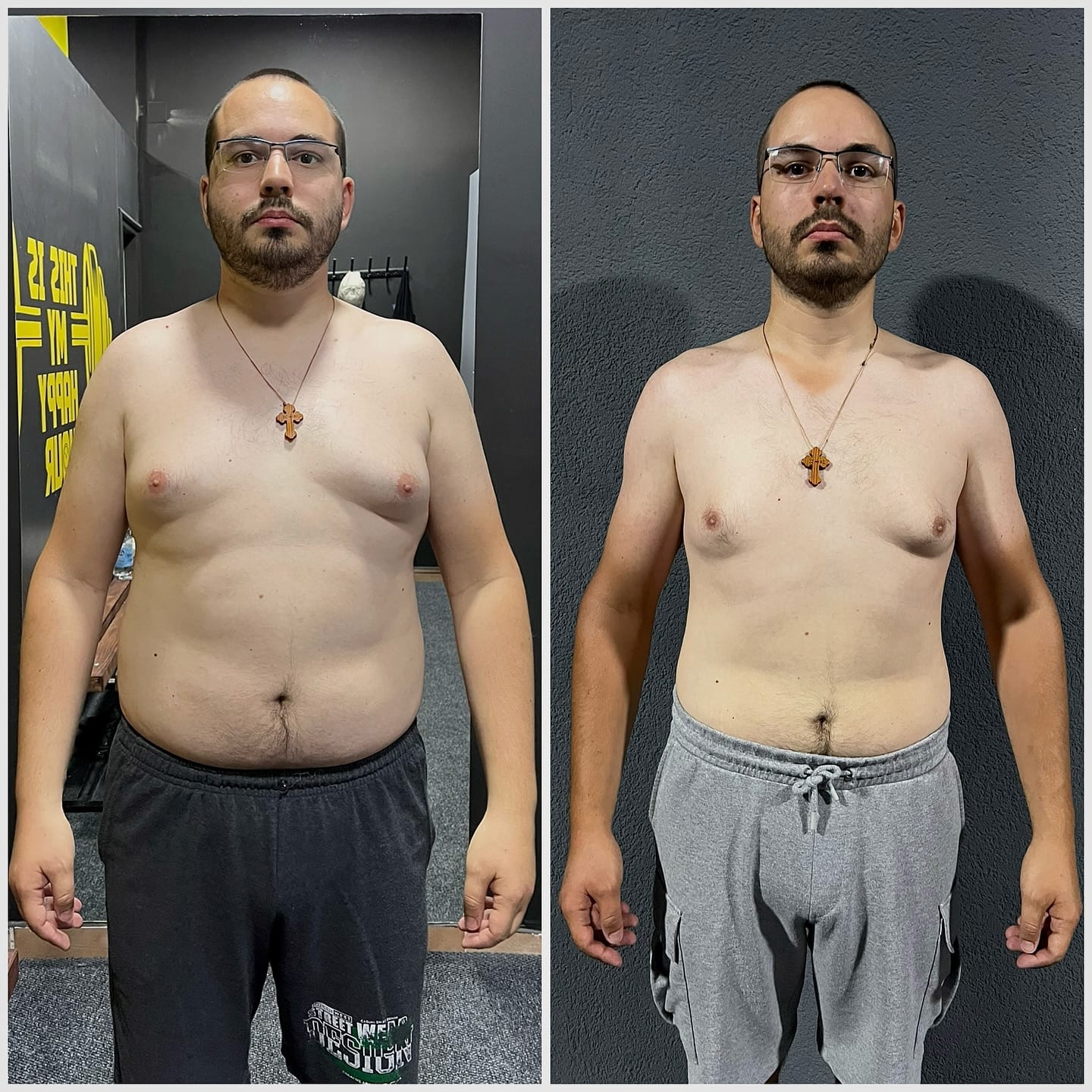 💥Novi rezultat u timu💥-Slika lijevo 91kg. Slika desno 76.4kg-TRANSFORMACIJA ZA 3 MJESECA 🔥Klijent -14,6 kg ✅Struk tanko: -19 cm ✅Struk debelo (ispod pupka): -17 cm ✅-Radili smo 1na1 treninge 3x sedmično, kombinacija težinskih treninga i kardia u pulsu 130–150, precizno gađali topljenje masnih naslaga i rezultat je više nego očigledan. 🦾-Ovo je dokaz da disciplina, pravilno vođenje i kontinuitet prave razliku. 🚀Nema magije, samo rad, fokus i prava strategija! 🔥Svaka čast bruda, dalje nastavljamo još jače! 👏🏻@banepopic .....Za više informacija pišite u DM📲#gym #fit #fitness #klijent #whybenormalwhenyoucanbeabeastUređivano ·